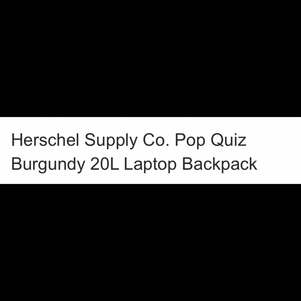 Herschel pop quiz backpack